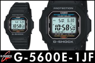 Casio G Shock Tough Solar Watch Black G 5600E 1 100 Original New 