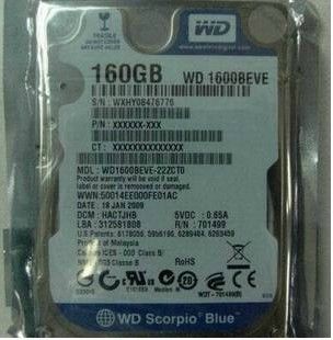    Digital Scorpio Blue WD1600BEVE 160GB 2 5 PATA IDE Notebook Laptop