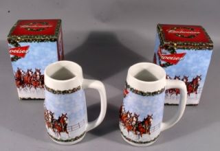 2009 Budweiser Limited Holiday Steins