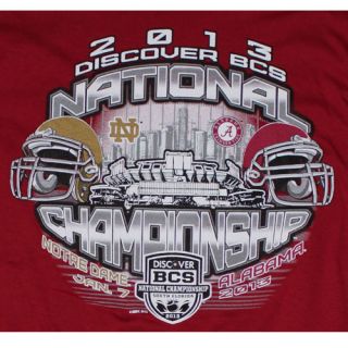 2013 Discover BCS National Championship T Shirt Alabama vs Notre Dame 