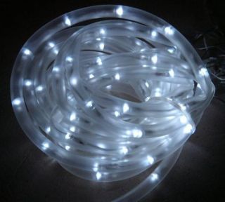   Rope 50 LED String Garden Lights in Out White Rope 30 Feet Long