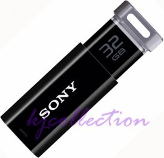Sony 32GB 32G USB Flash Drive Pen Style Memory Micro Vault Click Black 