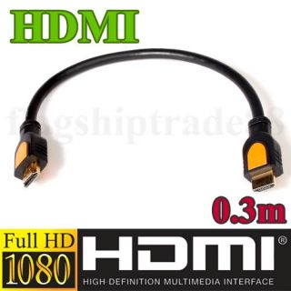 High Speed 0.3m 1.3a HDMI Flat Cable 1.3V 1080P HD w/ Ethernet 3D HDTV 