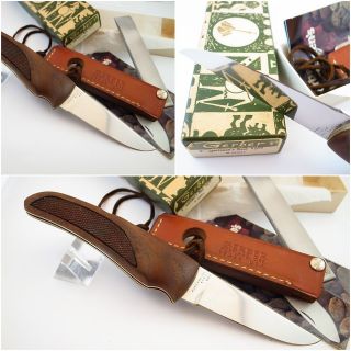 60’s Vintage Gerber Hunter Folding Knife w New in Box 5” Sharpened 