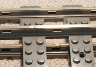 Ten Imperfect Lego 9V Train 4515 Straight Track Sets