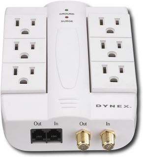 Dynex™ 6 Outlet Wall Mount Surge Protector Model DX 6OUT