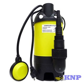 900W 1HP Submersible Pump Dirty Water Drain Pumps Auto Stop Pool Pond 