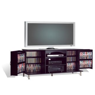 Home Entertainment Center 60 Inch TV Stand Media Storage Modern Black 