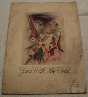 Original 1939 Gone with The Wind Movie Theater Program
