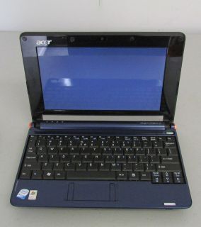 Acer Aspire One ZG5 10 1 Screen Netbook Blue as Is Locked  