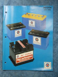 Holden VB VC VH GM AC Delco Battery Dealership Parts Accessories 