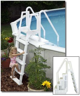 Easy Pool Above Ground Swimming Pool Entry Step w Ladder by Blue Wave 