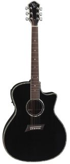   N15CEBK Nostalgia 15 CE Mahogany Body Acoustic Guitar Black New