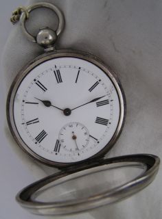 Lovely 150 Years Old Achille Antique Swiss Silver Pocket Watch Perfect 