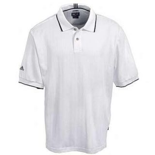 Mens Adidas ClimaLite Golf Shirt Polo Small New White Midnight Black 