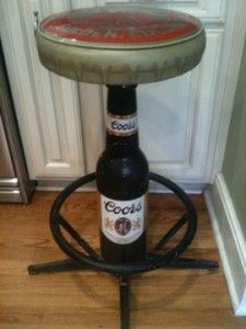 RARE Vintage Adolph Coors Bottle Barstool Hard to Find