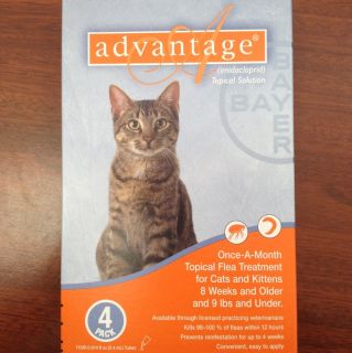Advantage Flea Control for Cats 9lbs and Under 4pk