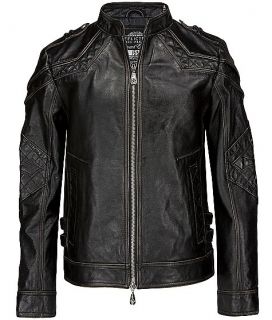 New Affliction Black Premium Leather Jacket Gear Up Limited Sz s 