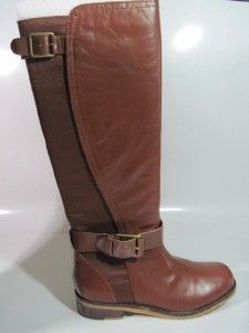 Lucky Brand Aida Brown Leather Knee High Riding Boots Shoes Womens Sz 