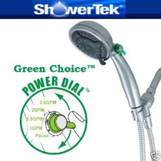 ShowerTek Green Choice Water Saving Adjustable Shower Head Hand Held