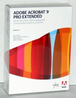Adobe Acrobat 9 Pro Extended Windows PN 62000236