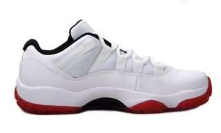 Air Jordan XI 11 Low Shoes White Black Varsity Red 306008 111 (7)