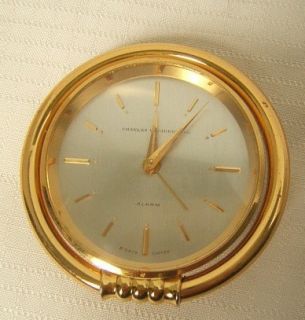 Concord Swiss 15 Jewel Alarm 8 Day Clock Brass
