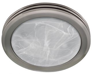Hunter 90053 Brushed Nickel Saturn Bathroom Exhaust Fan w/ Light