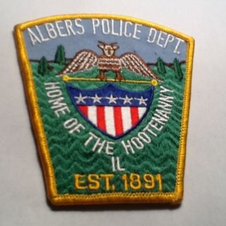 Illinois Albers Home Of The Hootenanny Est 1891 Police Patch