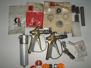 Graco airless parts lot Hydra Mastic brass hand gun paint sprayer