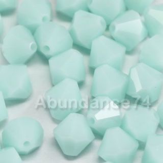   Swarovski Crystal Elements 5301 8mm Bicone Beads Mint Alabaster