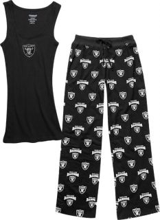 Oakland Raiders Womens Supreme Black Tank Top and Pants Set