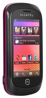 Alcatel OneTouch OT 888D Mystery Pink QWERTY Quadband DualSim Cellular 
