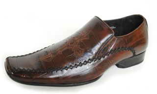 Delli Aldo Italian Style Dress Shoes Brown 355 Men Size