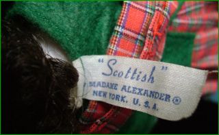 Madame Alexander International Alexander Kin Scottish Scotland Doll 