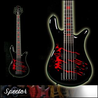 Spector Alex Webster Black Blood 5 String Europe Bass Guitar Free Case 