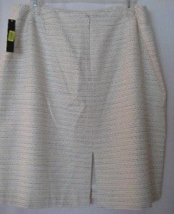 alex marie ivory tweed skirt size size 20w nwt $ 89