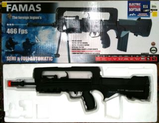   FAMAS Semi & Full Auto Metal Gear AEG Heavy Airsoft Gun   Fix or Parts