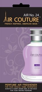 Pack Air Couture Designers Perfume Car Air Freshener No 24 Made in 