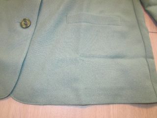 Alfred Dunner Classics Petite Size 8P Green Two Buttons Blazer Jacket 