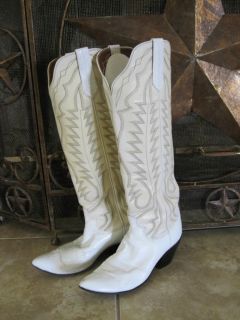 Custom White Tall Boots By George Miss Rodeo America USA Queen Cowgirl 