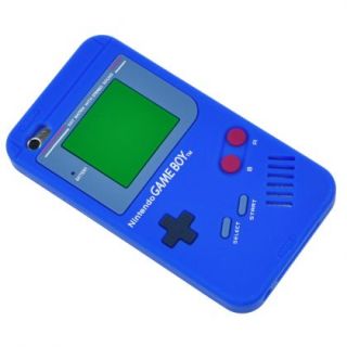 view AAC066 Blue Game Boy Style Silicone Case Cover Skin For iPod 