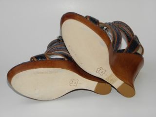 ALEXANDRE BIRMAN Strappy Python Wedge Sandal Shoe 7 NIB $645