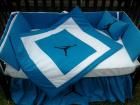 MICHAEL JORDAN Jumpman Crib Bedding Set teal blue and white
