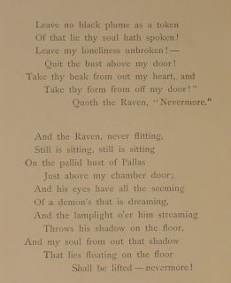 1889 Book The Raven Poem Edgar Allan Poe Sci Fi Goth Occult Magic 