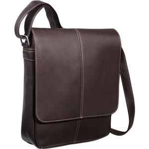 Le Donne Leather Flap Over VAQUETTA Leather E Reader iPad Bag Cafe 