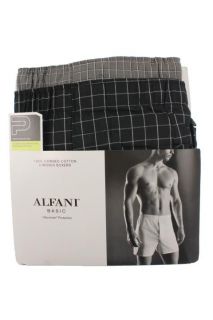 Alfani New Multi Color Plaid Cotton Pack of 2 Boxers Underwear 44 BHFO 
