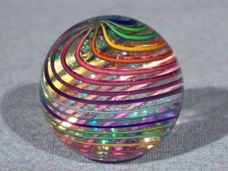 Marbles Hand Made Art Glass James Alloway Dichroic Glitterball 179 1 