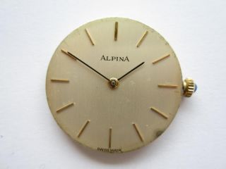 Alpina Swiss Peseux 7001 Gents Watch Movement Runs and Keeps Time 