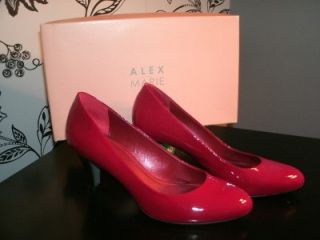 Ladies Red Heel Shoes Size 8 1 2 Alex Marie Brand Dillards EUC in Box 